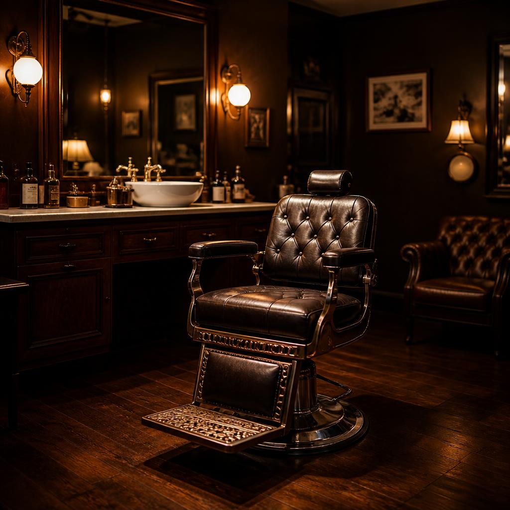 Cadeira de barbearia vintage
